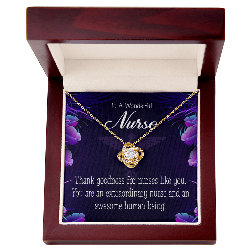 Extraordinary Nurse Healthcare Medical Worker Nurse Appreciation Gift Infinity Knot Necklace Message Card-Express Your Love Gifts
