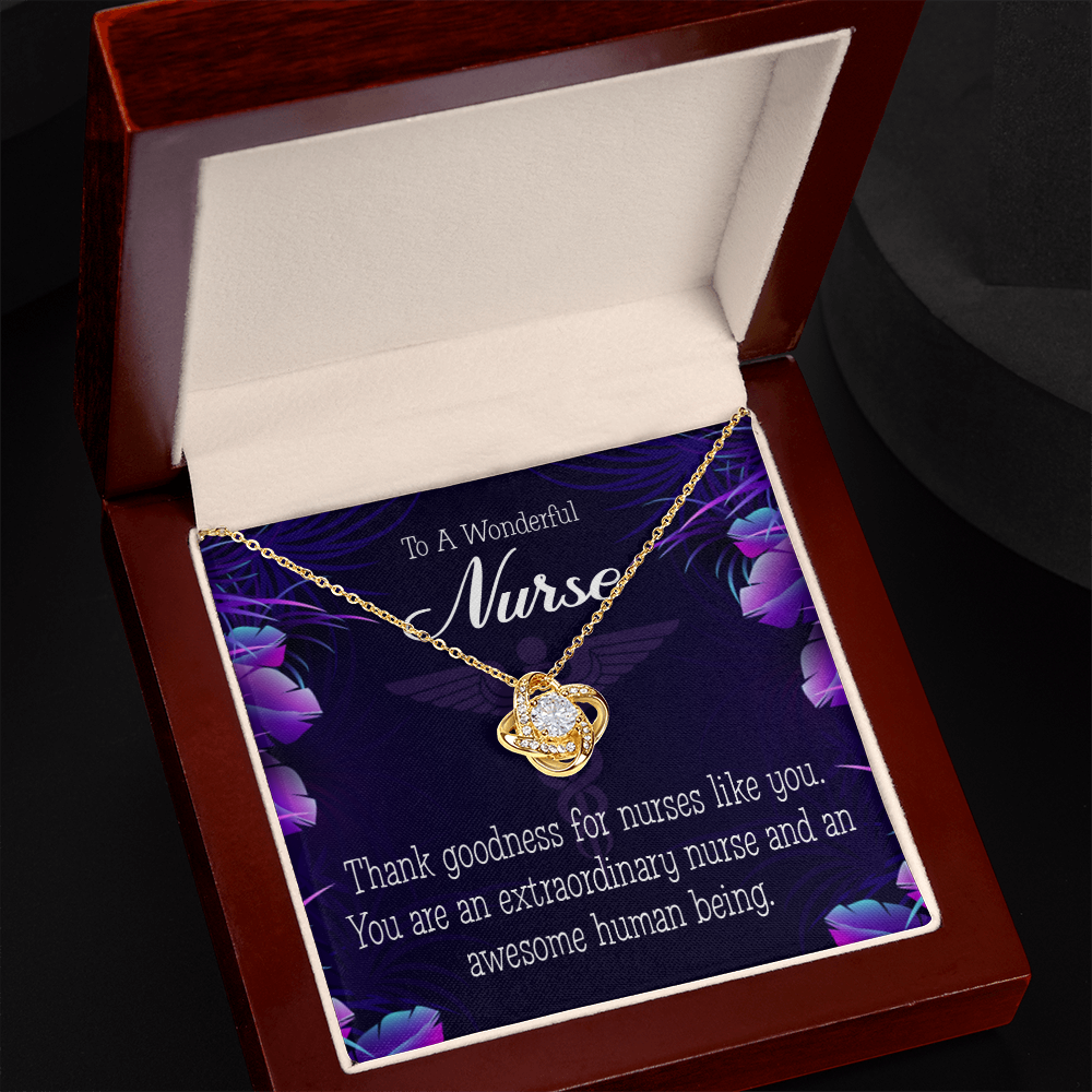 Extraordinary Nurse Healthcare Medical Worker Nurse Appreciation Gift Infinity Knot Necklace Message Card-Express Your Love Gifts