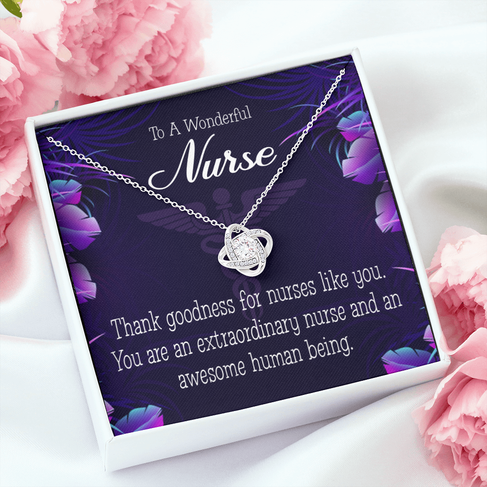 Extraordinary Nurse Healthcare Medical Worker Nurse Appreciation Gift Infinity Knot Necklace Message Card-Express Your Love Gifts