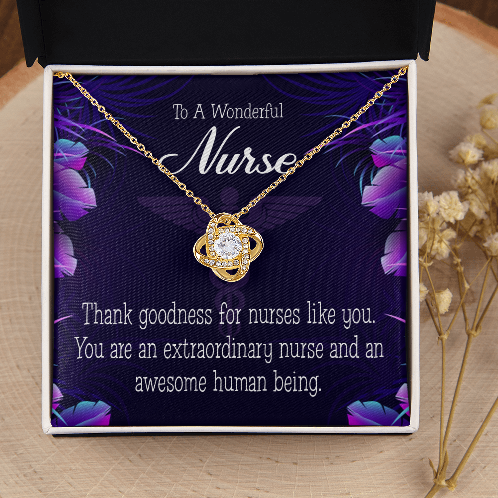 Extraordinary Nurse Healthcare Medical Worker Nurse Appreciation Gift Infinity Knot Necklace Message Card-Express Your Love Gifts