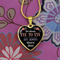 Eye To Eye Necklace Stainless Steel or 18k Gold Heart 18-22"-Express Your Love Gifts