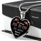 Eye To Eye Necklace Stainless Steel or 18k Gold Heart 18-22"-Express Your Love Gifts