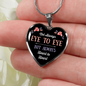 Eye To Eye Necklace Stainless Steel or 18k Gold Heart 18-22"-Express Your Love Gifts