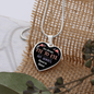 Eye To Eye Necklace Stainless Steel or 18k Gold Heart 18-22"-Express Your Love Gifts