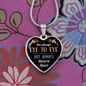 Eye To Eye Necklace Stainless Steel or 18k Gold Heart 18-22"-Express Your Love Gifts