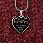 Eye To Eye Necklace Stainless Steel or 18k Gold Heart 18-22"-Express Your Love Gifts