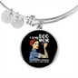 F Bomb Dog Mom Bracelet Stainless Steel or 18k Gold Circle Bangle-Express Your Love Gifts