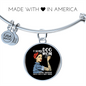 F Bomb Dog Mom Bracelet Stainless Steel or 18k Gold Circle Bangle-Express Your Love Gifts