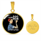 F Bomb Dog Mom Circle Necklace Stainless Steel or 18k Gold 18-22"-Express Your Love Gifts
