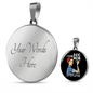 F Bomb Dog Mom Circle Necklace Stainless Steel or 18k Gold 18-22"-Express Your Love Gifts