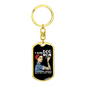 F Bomb Dog Mom Keychain Stainless Steel or 18k Gold Dog Tag Keyring-Express Your Love Gifts