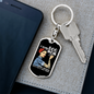 F Bomb Dog Mom Keychain Stainless Steel or 18k Gold Dog Tag Keyring-Express Your Love Gifts