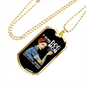 F Bomb Dog Mom Necklace Stainless Steel or 18k Gold Dog Tag 24" Chain-Express Your Love Gifts
