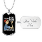 F Bomb Dog Mom Necklace Stainless Steel or 18k Gold Dog Tag 24" Chain-Express Your Love Gifts