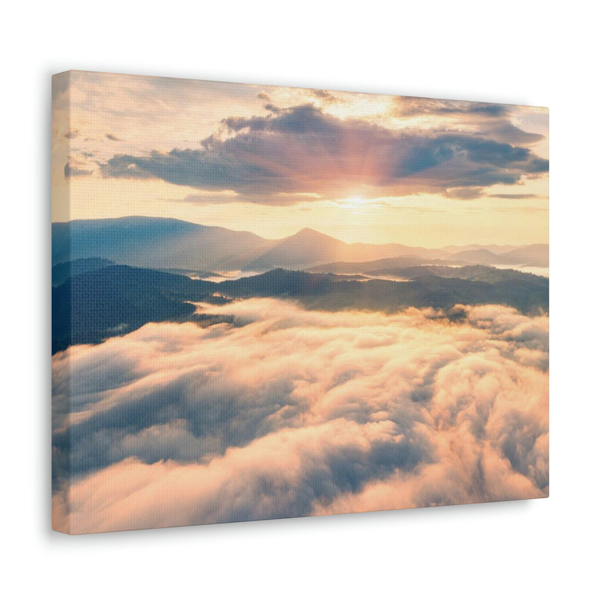 Fabulous Sunrise Scene Beautiful Panoramic Morning View Beauty Nature Scene View of Sunrise on Sky Wall Art Ready to Hang Unframed-Express Your Love Gifts