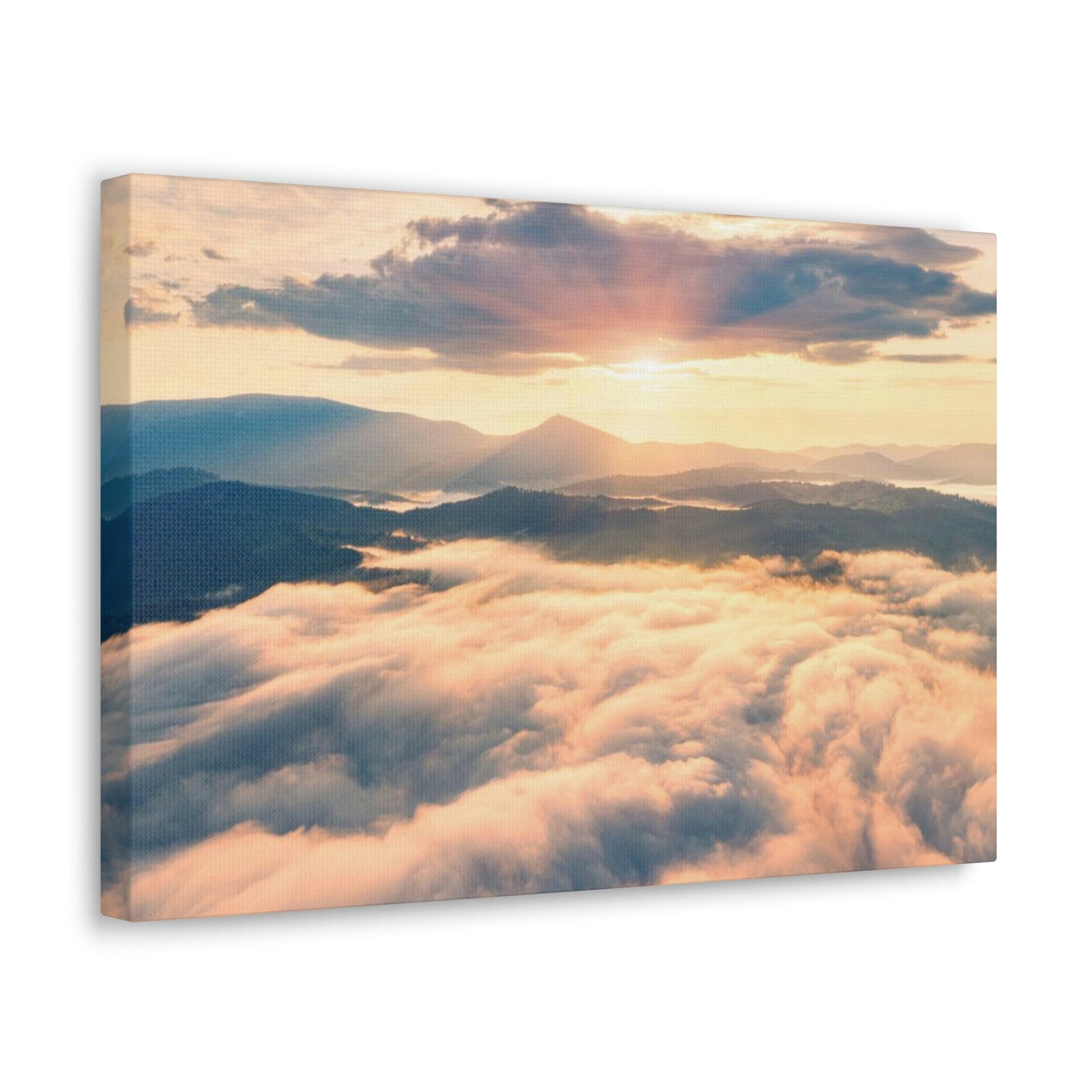 Fabulous Sunrise Scene Beautiful Panoramic Morning View Beauty Nature Scene View of Sunrise on Sky Wall Art Ready to Hang Unframed-Express Your Love Gifts