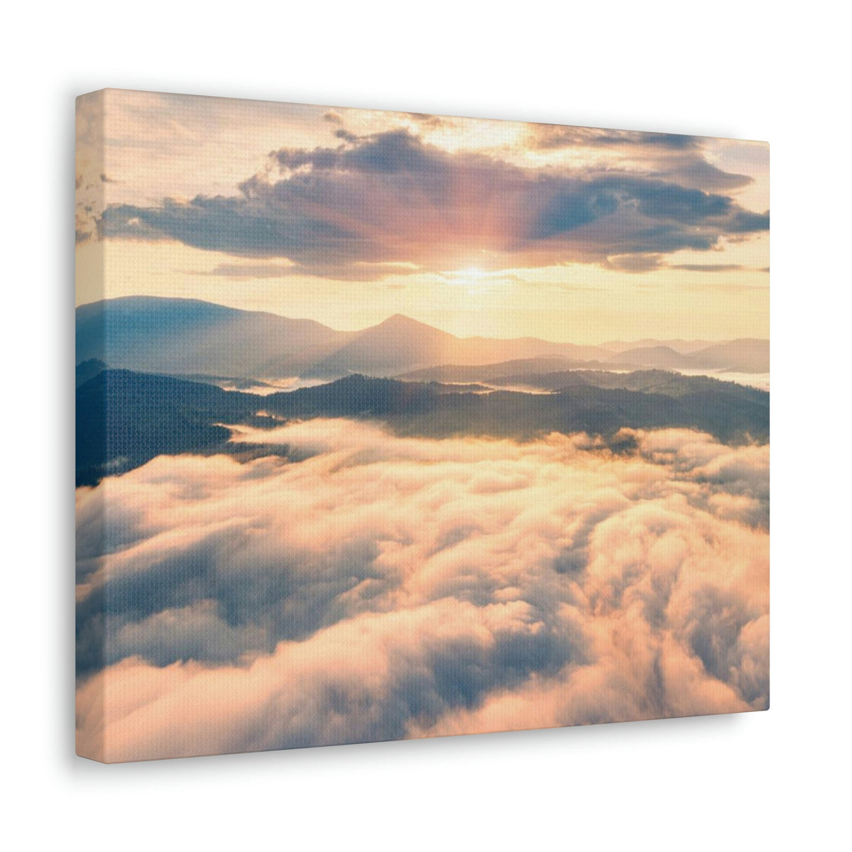 Fabulous Sunrise Scene Beautiful Panoramic Morning View Beauty Nature Scene View of Sunrise on Sky Wall Art Ready to Hang Unframed-Express Your Love Gifts