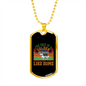 Face of a Golden Retriever Yellow Necklace Stainless Steel or 18k Gold Dog Tag 24" Chain-Express Your Love Gifts