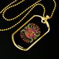 Face of Golden Retriever Necklace Stainless Steel or 18k Gold Dog Tag 24" Chain-Express Your Love Gifts