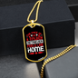Face of Golden Retriever Red Necklace Stainless Steel or 18k Gold Dog Tag 24" Chain-Express Your Love Gifts