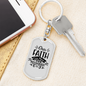 Faith Can Move Mountains Keychain Stainless Steel or 18k Gold Dog Tag Keyring-Express Your Love Gifts