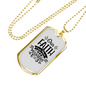 Faith Can Move Necklace Stainless Steel or 18k Gold Dog Tag 24" Chain-Express Your Love Gifts