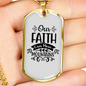 Faith Can Move Necklace Stainless Steel or 18k Gold Dog Tag 24" Chain-Express Your Love Gifts