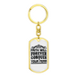 Faith Conquer Fear Keychain Stainless Steel or 18k Gold Dog Tag Keyring-Express Your Love Gifts