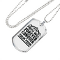 Faith Conquer Fear Necklace Stainless Steel or 18k Gold Dog Tag 24" Chain-Express Your Love Gifts