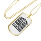 Faith Conquer Fear Necklace Stainless Steel or 18k Gold Dog Tag 24" Chain-Express Your Love Gifts