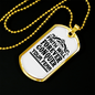 Faith Conquer Fear Necklace Stainless Steel or 18k Gold Dog Tag 24" Chain-Express Your Love Gifts
