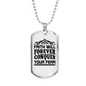 Faith Conquer Fear Necklace Stainless Steel or 18k Gold Dog Tag 24" Chain-Express Your Love Gifts
