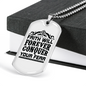 Faith Conquer Fear Necklace Stainless Steel or 18k Gold Dog Tag 24" Chain-Express Your Love Gifts