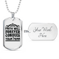 Faith Conquer Fear Necklace Stainless Steel or 18k Gold Dog Tag 24" Chain-Express Your Love Gifts