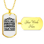 Faith Conquer Fear Necklace Stainless Steel or 18k Gold Dog Tag 24" Chain-Express Your Love Gifts