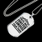 Faith Conquer Fear Necklace Stainless Steel or 18k Gold Dog Tag 24" Chain-Express Your Love Gifts