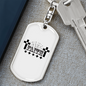 Faith Cross Keychain Stainless Steel or 18k Gold Dog Tag Keyring-Express Your Love Gifts