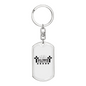 Faith Cross Keychain Stainless Steel or 18k Gold Dog Tag Keyring-Express Your Love Gifts