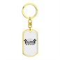 Faith Cross Keychain Stainless Steel or 18k Gold Dog Tag Keyring-Express Your Love Gifts