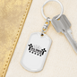 Faith Cross Keychain Stainless Steel or 18k Gold Dog Tag Keyring-Express Your Love Gifts