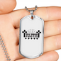 Faith Crosses Necklace Stainless Steel or 18k Gold Dog Tag 24" Chain-Express Your Love Gifts
