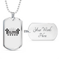 Faith Crosses Necklace Stainless Steel or 18k Gold Dog Tag 24" Chain-Express Your Love Gifts
