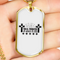 Faith Crosses Necklace Stainless Steel or 18k Gold Dog Tag 24" Chain-Express Your Love Gifts