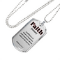 Faith Defined Hebrews Dog Tag Stainless Steel or 18k Gold 24" Chain-Express Your Love Gifts