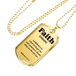 Faith Defined Hebrews Dog Tag Stainless Steel or 18k Gold 24" Chain-Express Your Love Gifts