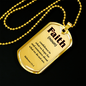 Faith Defined Hebrews Dog Tag Stainless Steel or 18k Gold 24" Chain-Express Your Love Gifts