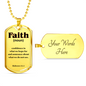 Faith Defined Hebrews Dog Tag Stainless Steel or 18k Gold 24" Chain-Express Your Love Gifts