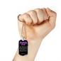 Faith Definition Purple Stainless Steel or 18k Gold Dog Tag W 24"-Express Your Love Gifts
