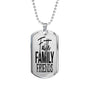Faith Family Friends Necklace Stainless Steel or 18k Gold Dog Tag 24" Chain-Express Your Love Gifts