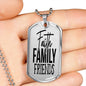Faith Family Friends Necklace Stainless Steel or 18k Gold Dog Tag 24" Chain-Express Your Love Gifts
